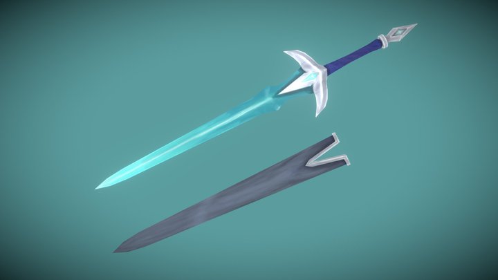 free lowpoly stylized Sword 3D Model