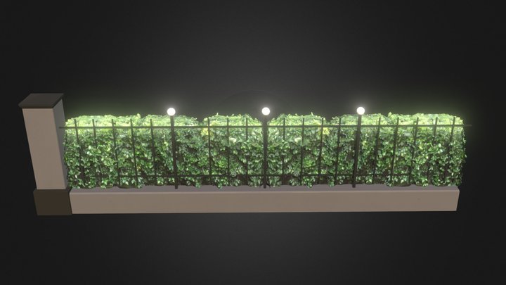 Hedge / green fence 3D Model