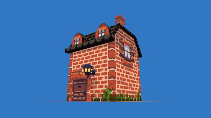 Brick House 3D Model