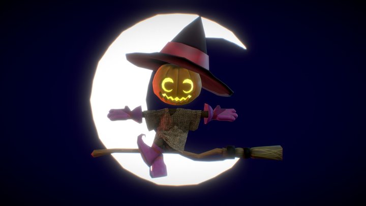 Pumpkin Witch - Halloween 3D Model