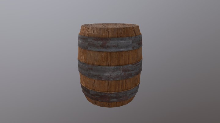 Old Barrel 3D Model