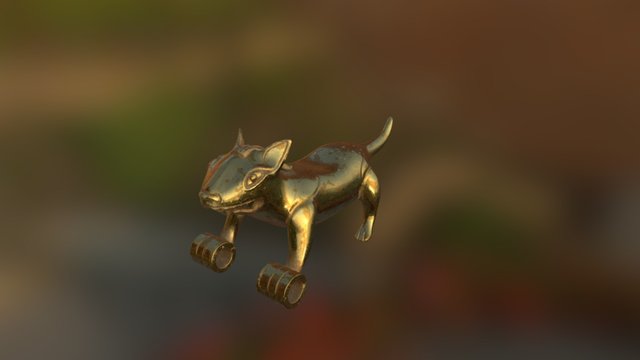 Panamanian Cat Pendant 3D Model