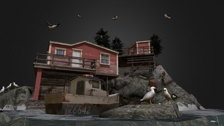 DAE Diorama - By The Ocean 3D Model