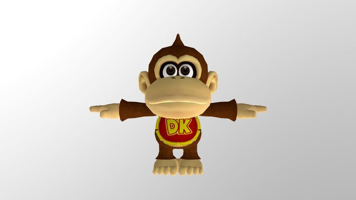 Wii - Mario Super Sluggers - Baby Donkey Kong 3D Model