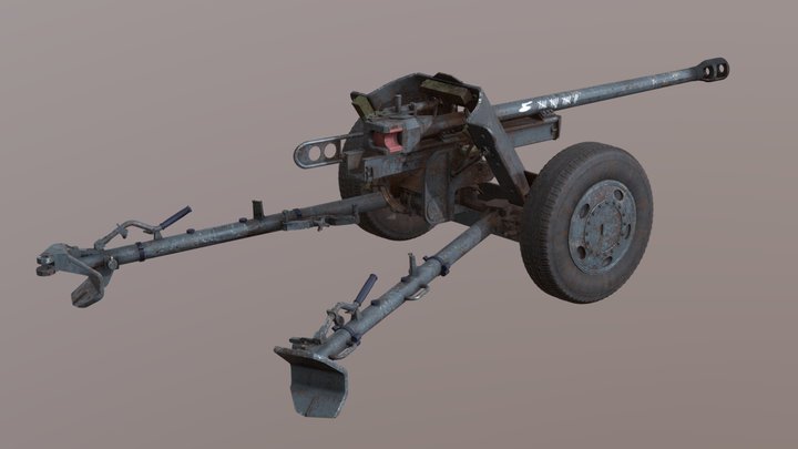 Pak 38 German cannon 3D Model