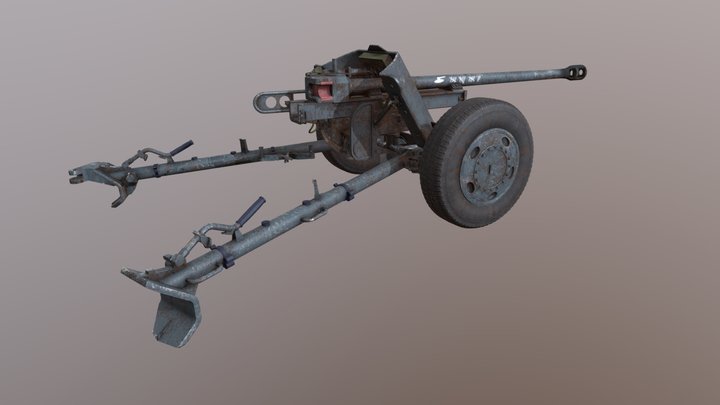 Pak 38 German cannon 3D Model