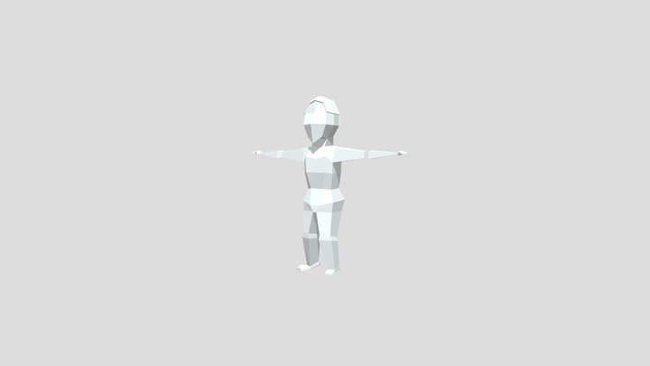 Low Poly Model no rigged no textured 3D Model