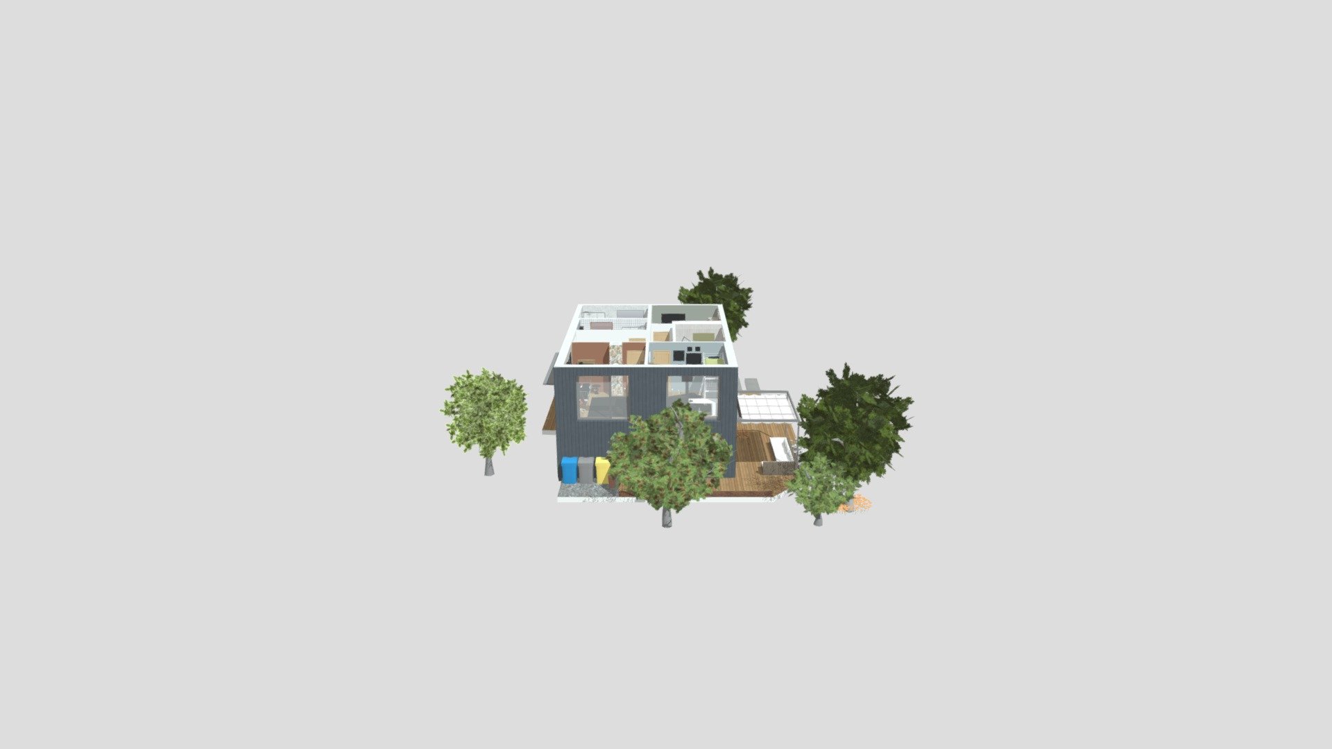 black eco family house