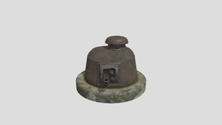 Ft 17 Buried Tank Turret Rusty – Modelo 3D gratuito STL