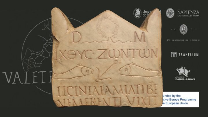 Stele con simboli cristiani (III s. d.C.) 3D Model