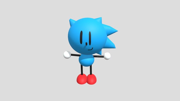 Sonic The Sketchog Rig 3D Model
