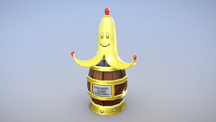 Banana Gold Trophy - Mario Kart 7 3D Model