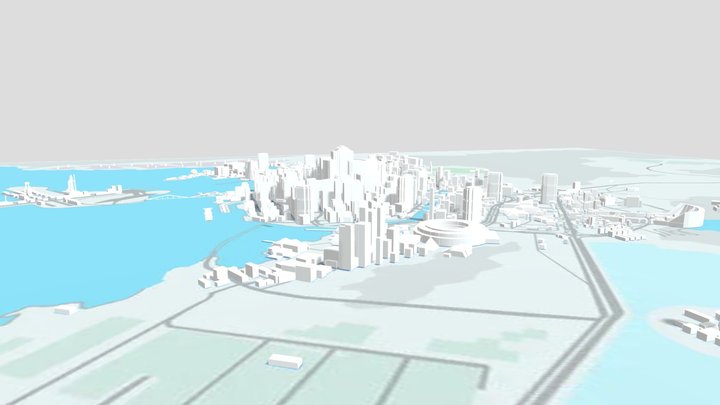 Cyberpunk 2077 Night City 3D Map 3D Model