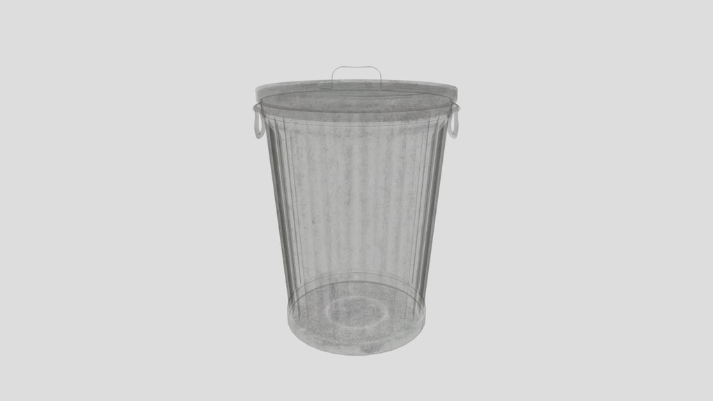 1920s Flat Top City Garbage Can Green