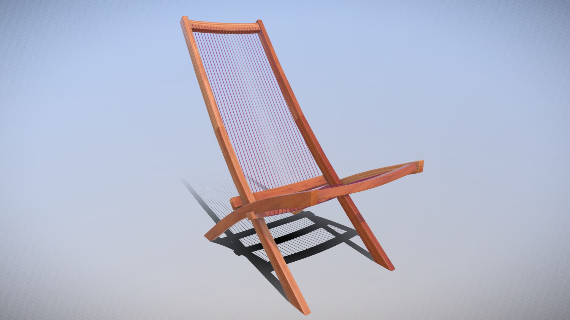 3D model Ikea Brommo Chair 3D Model - This is a 3D model of the Ikea Brommo Chair 3D Model. The 3D model is about a chair with a cushion.