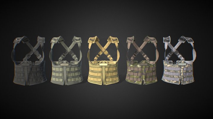 Tactical Ladies Corset Rig Sharp Compact  战术束腰 3D Model