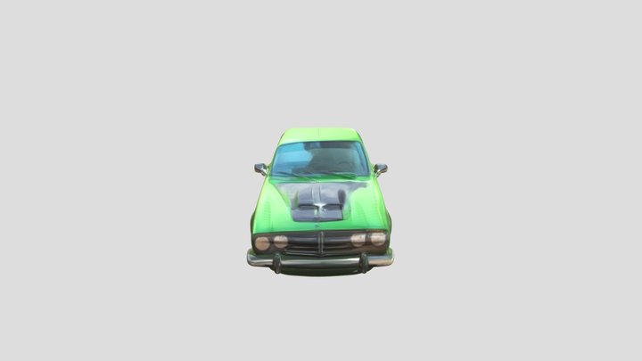 Green Classic car 3D Model
