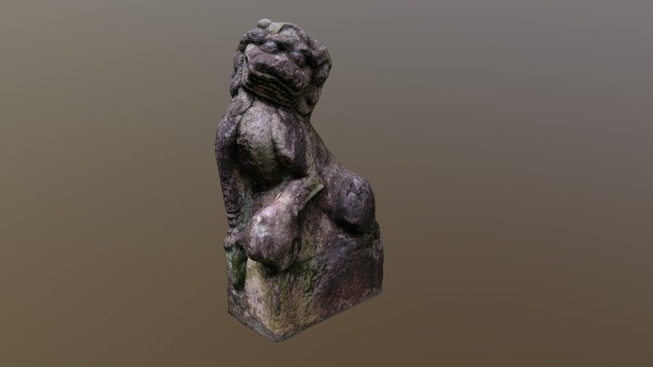 Chinese stone lion 3D Model
