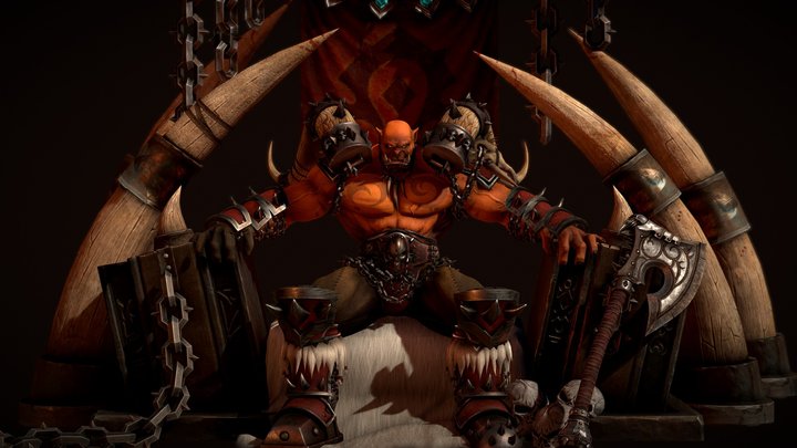 Garrosh Hellscream - Hearthstone Fan Art 3D Model