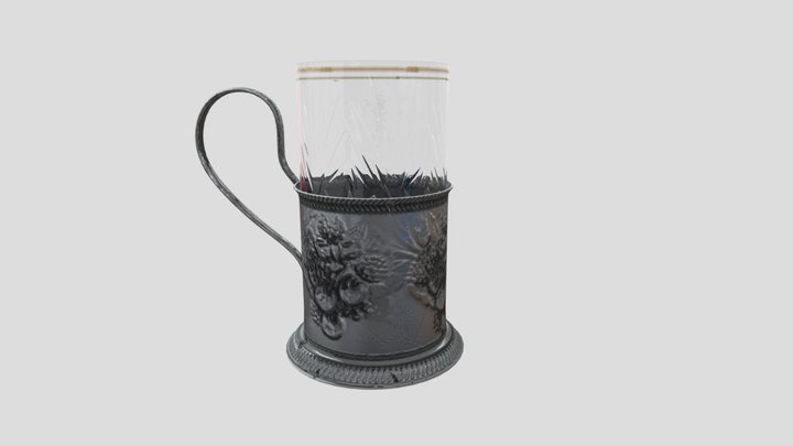 Glass Holder With Glass 3D Model
