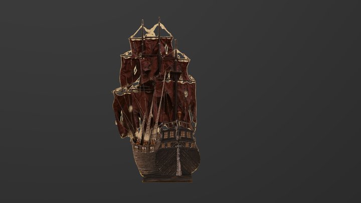 Holländer Schiff - Bamberger Marionettentheater 3D Model