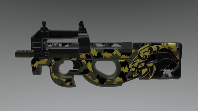 P90 | Lion's Camouflage 3D Model