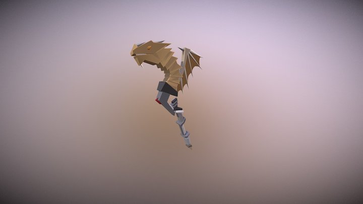 Dragon Staff 3D Model