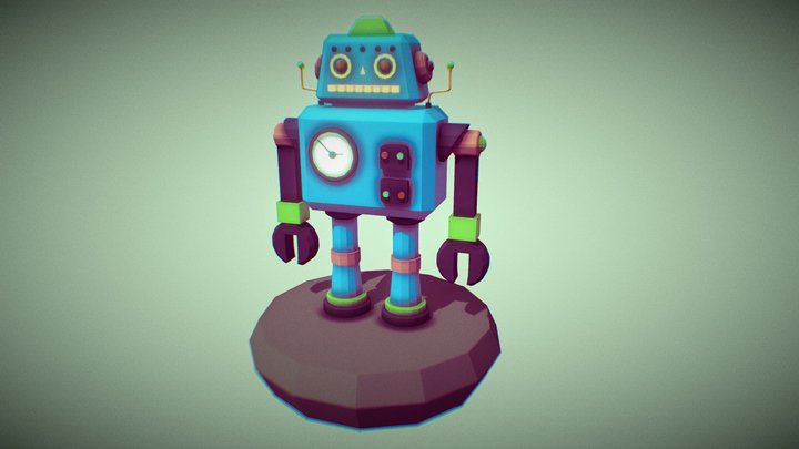 Retro Robot 3D Model