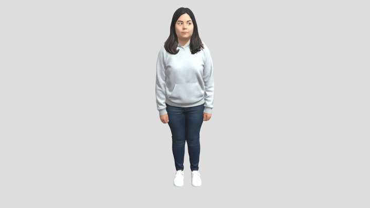 Casual Teen Hoodie Portrait – Modèle 3D gratuit STL