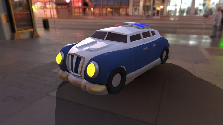 GTA2 3D POLICE CAR 3D Model
