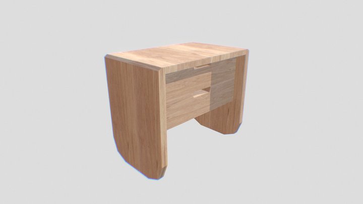 low-poly psx style nightstand