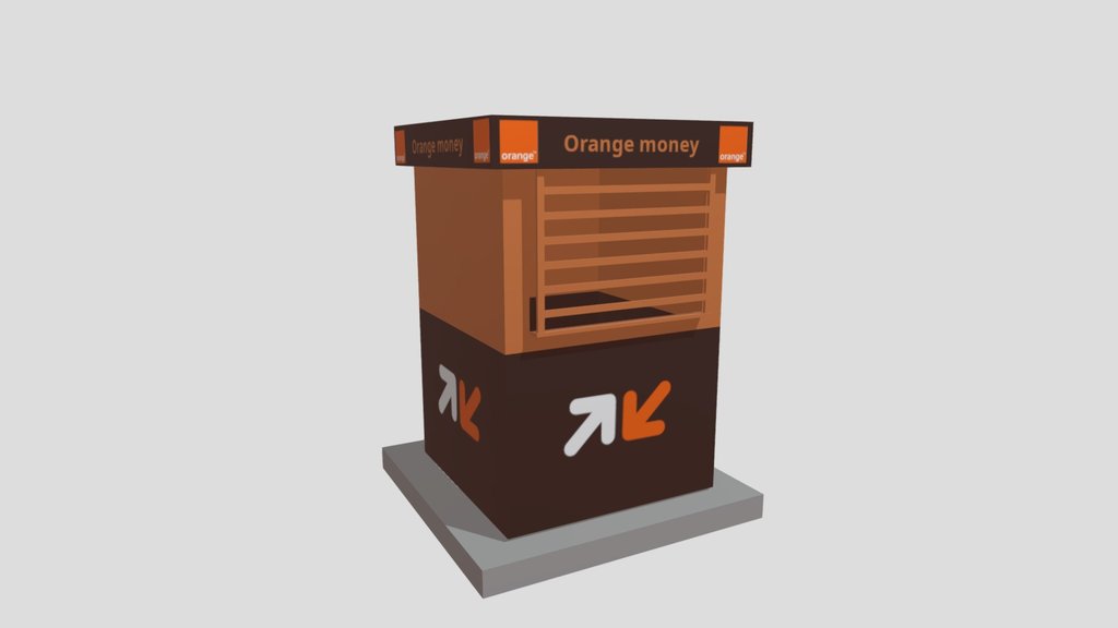 Kiosque Orange Money – Low Poly