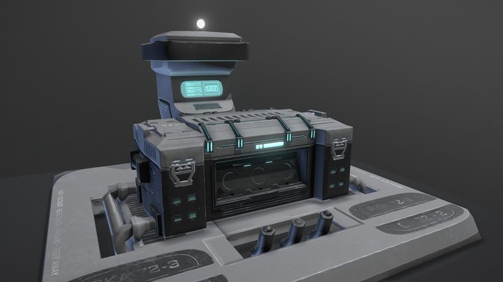 2nd Year - Task 1 - Sci Fi Crate 3D Model