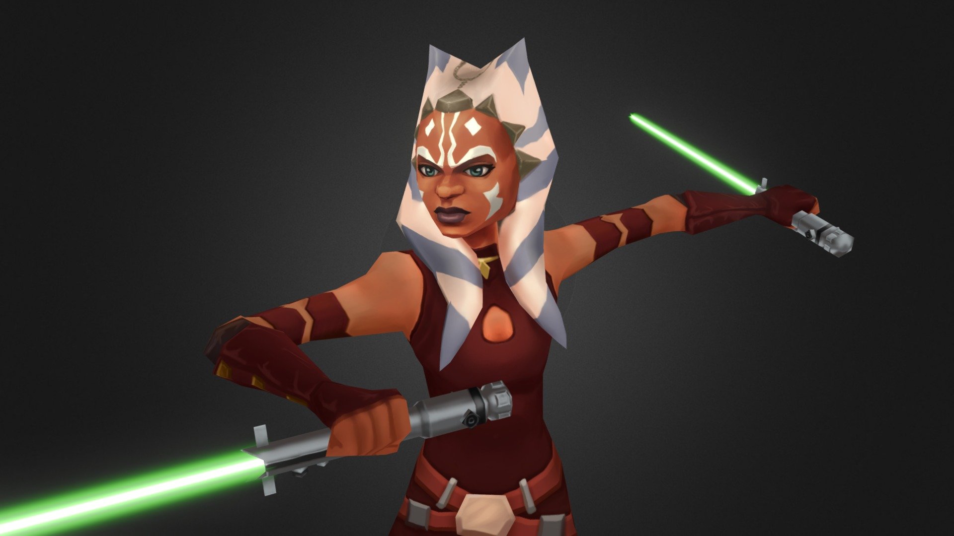 Ahsoka Tano - Star Wars : Galaxy Of Heroes - 3D Model By Noahbench ...