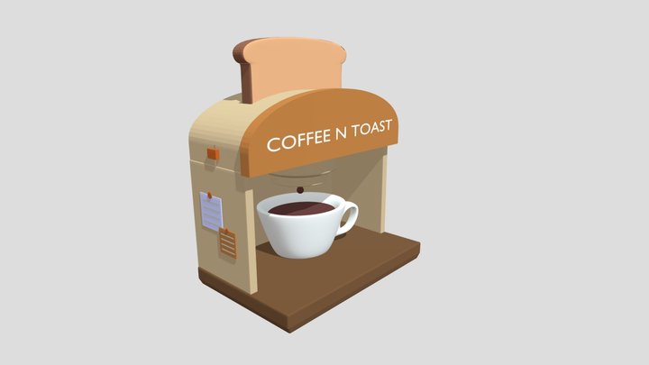 Coffee N Toast 3D Model