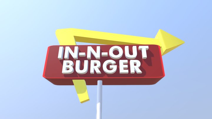 In-n-Out Sign 3D Model