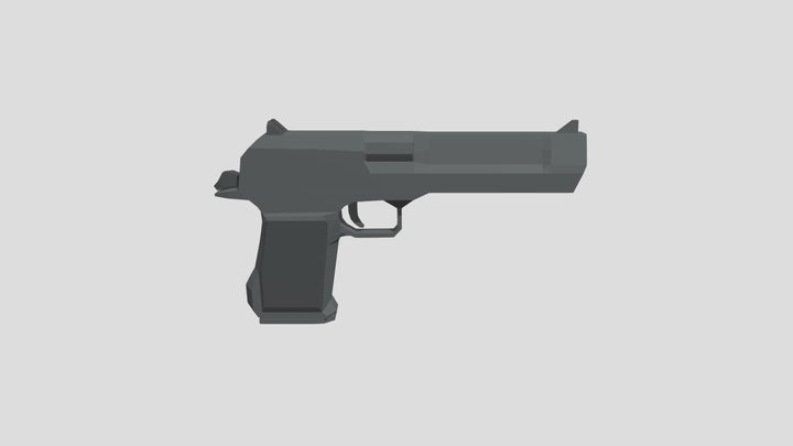 Desert Eagle Low Poly 3D Model