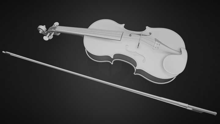 Violin (High Poly) 3D Model