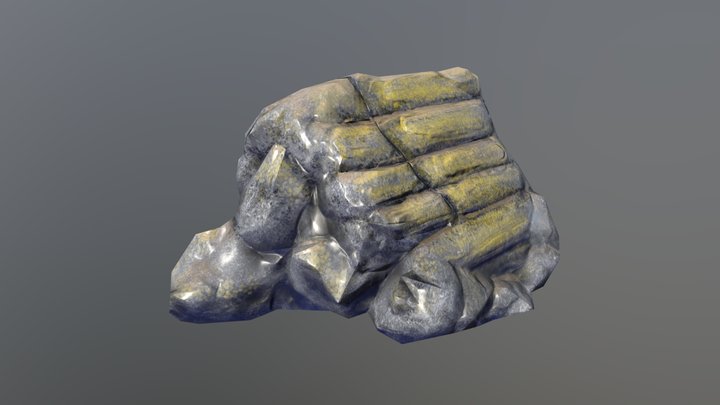 Petrified Rock LOD1 3D Model