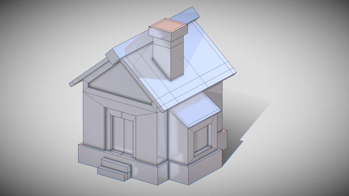 Little Low Poly House / Free download 3D Model