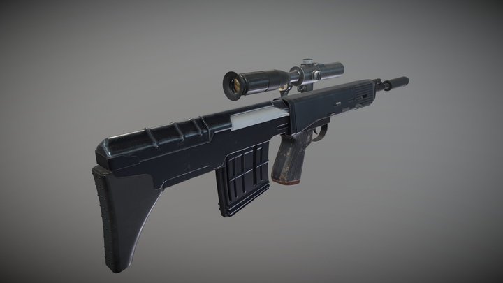 Dragunov SVU Rifle 3D Model