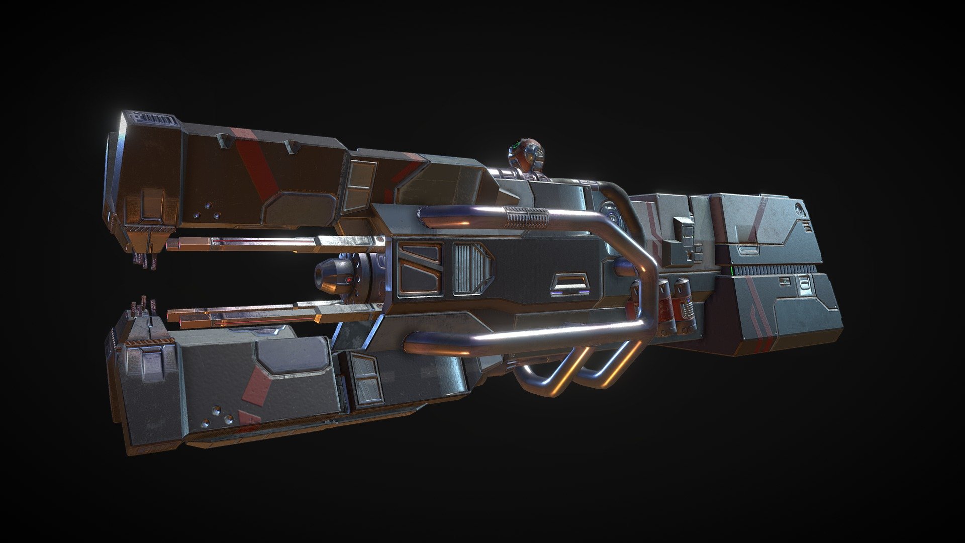 Pulse Cannon Readout First Contact 3D model by Dual Mirror Games