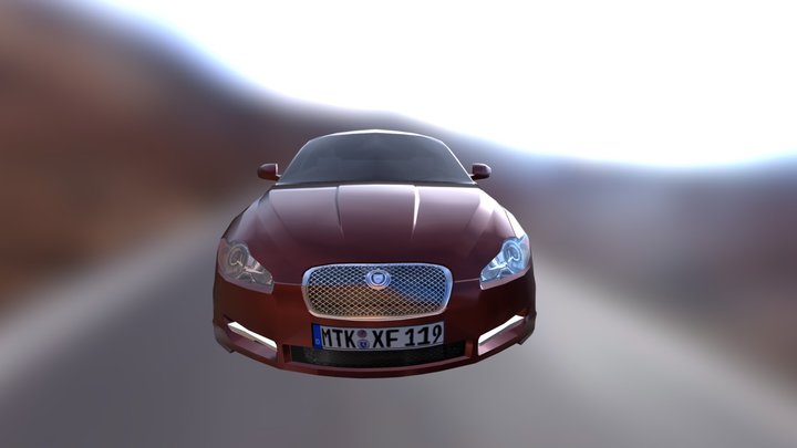 Jaguar XF2009 (Low-poly Game Model) 3D Model
