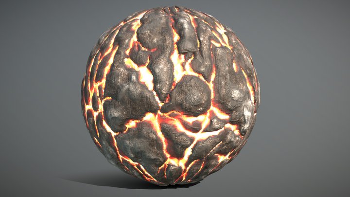 Burnt Wood Material 3D Model