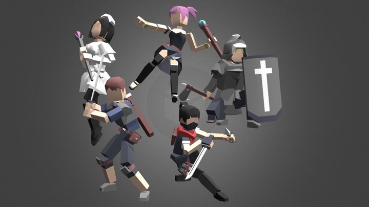 LOW-POLY HEROES!! 3D Model