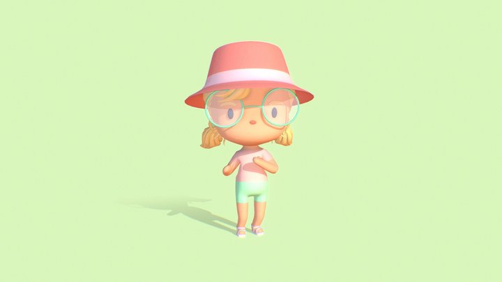 Summer girl 3D Model