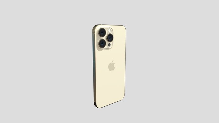 iPhone 14 Pro Max Gold Free 3D Model