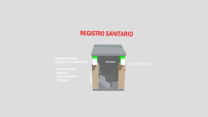 REGISTRO SANITARIO 3D Model