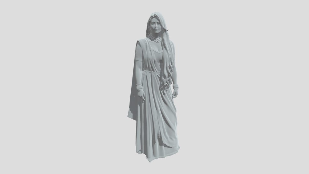 Royal Indigo Saree Portrait