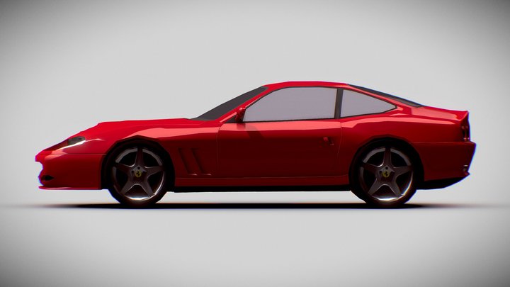 Ferrari 550 maranello Free | Low Poly – Modello 3D gratuito STL